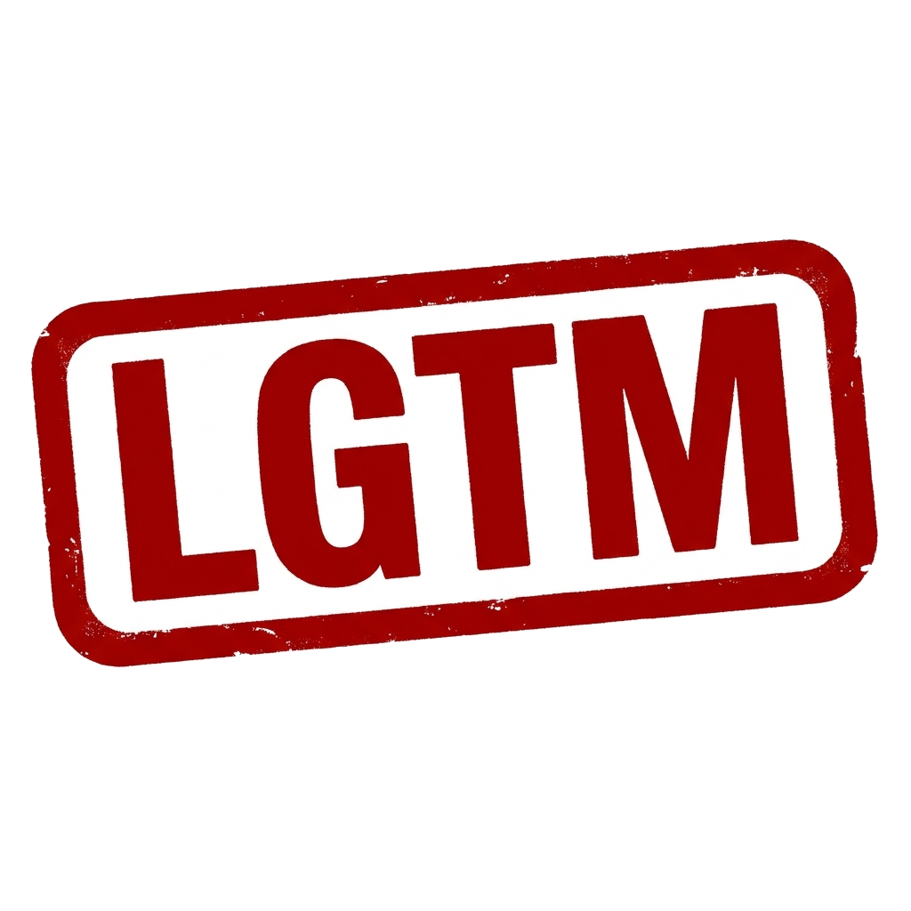 Artwork generated from 'sticker that says "LGTM" rubber stamp'