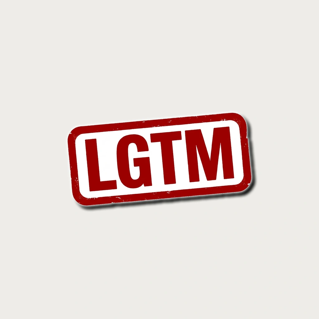 Sticker That Says "lgtm" Rubber Stamp, Product, White