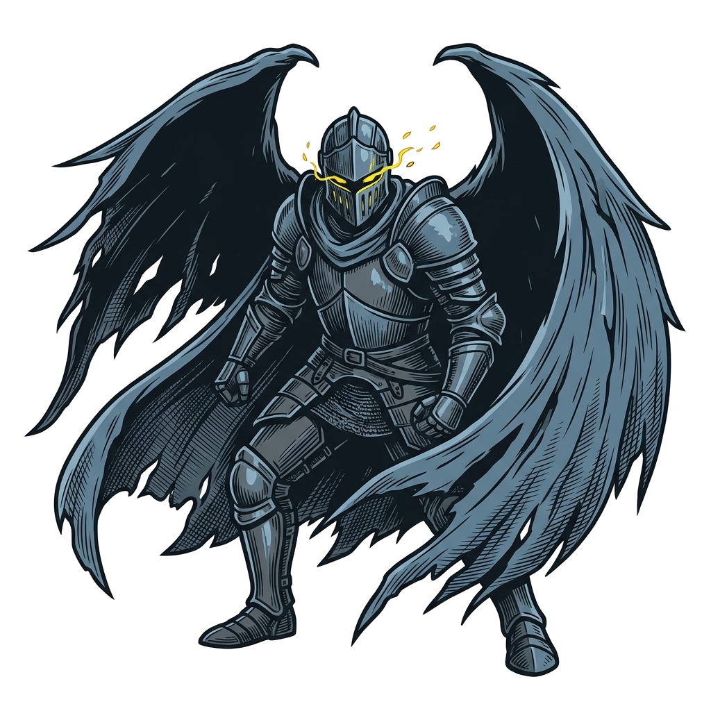 Artwork generated from 'dark knight dark vigilante knight mug'