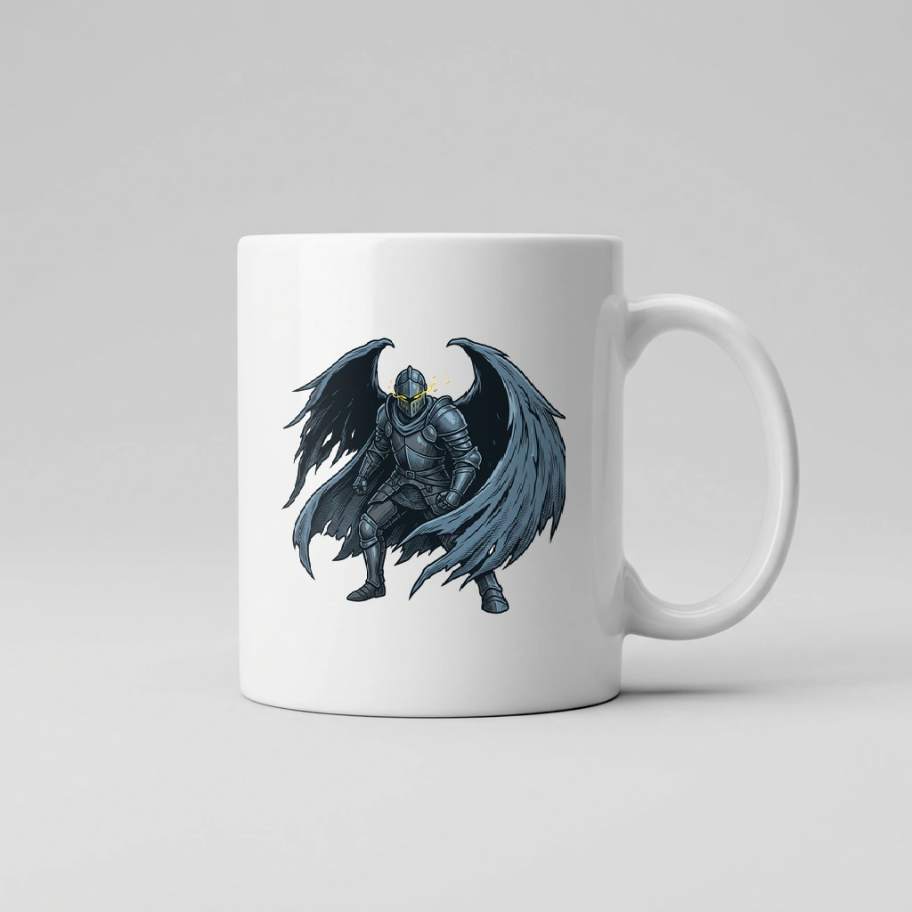 Dark Knight Vigilante Mug, Product, White