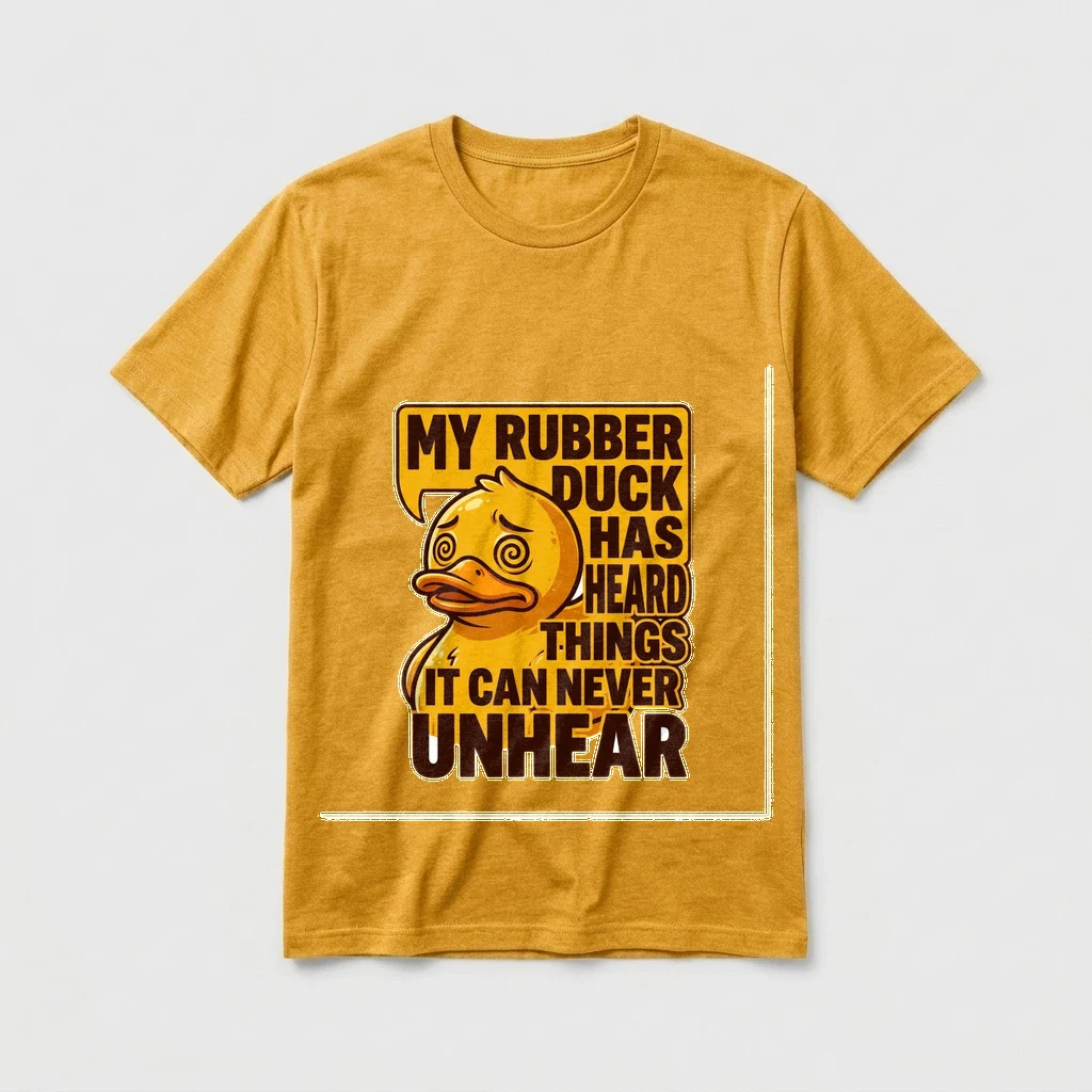 Tee That Says "my Rubber Duck, Product, Heather Yellow Gold