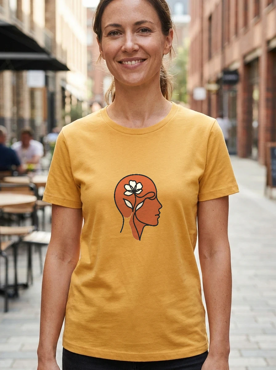 Minimalist Line Art, Worn, Yellow