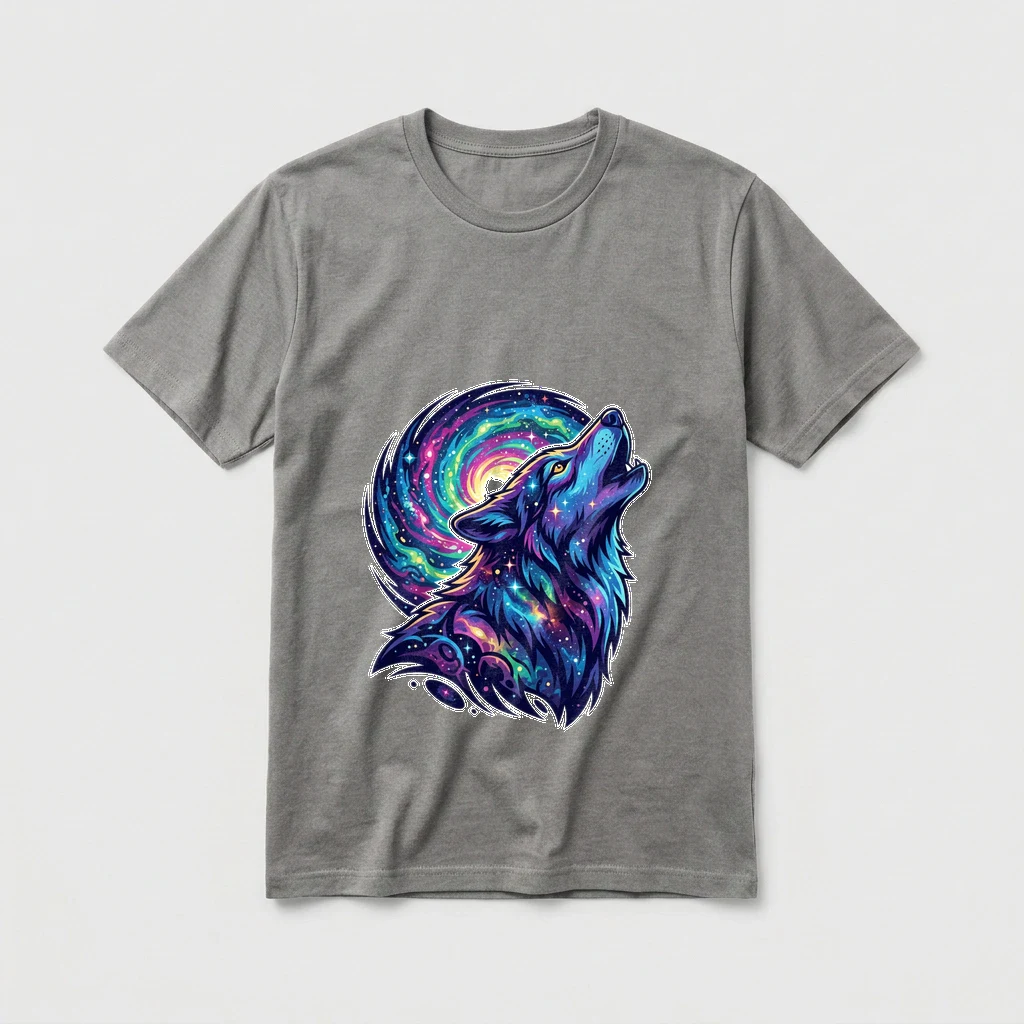 Cosmic Wolf Howling at Galaxy, Product, Ash
