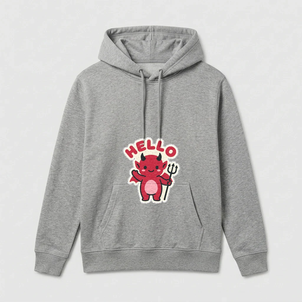 Hell O Hoodie, Product, Athletic Heather