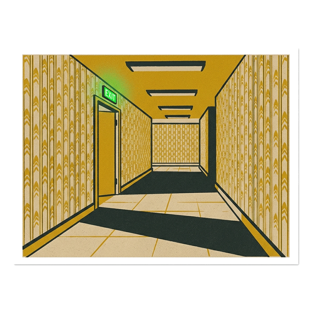 Artwork generated from 'backrooms sticker'
