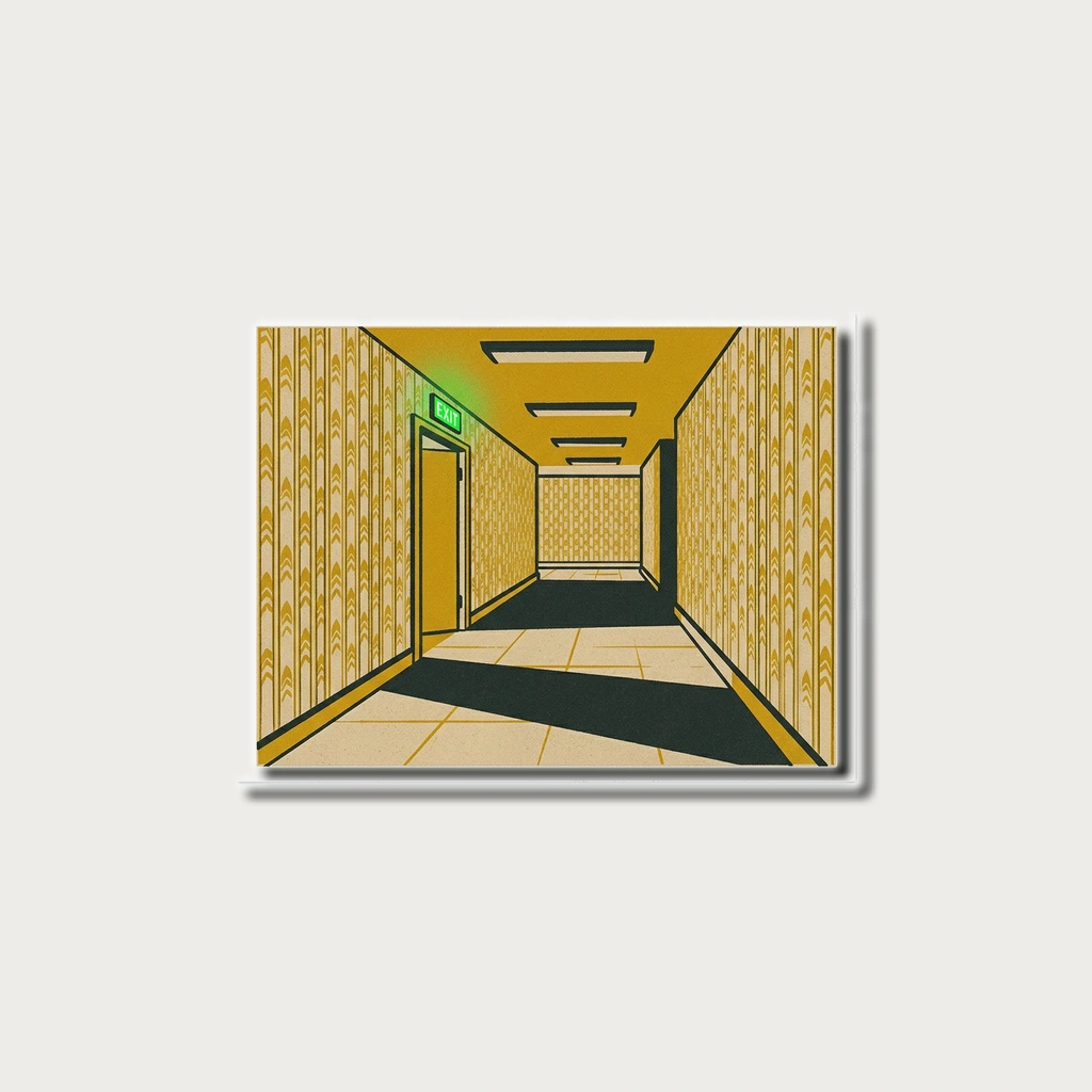 Backrooms Sticker, Product, White