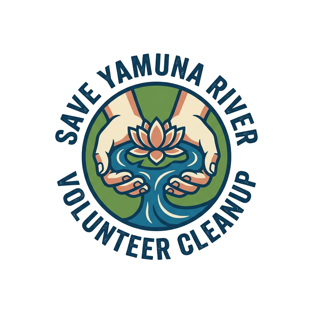 Artwork generated from 'Save Yamuna River volunteer cleanup campaign tee'