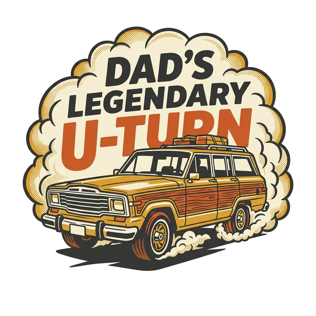 Artwork generated from 'dad's legendary u-turn'