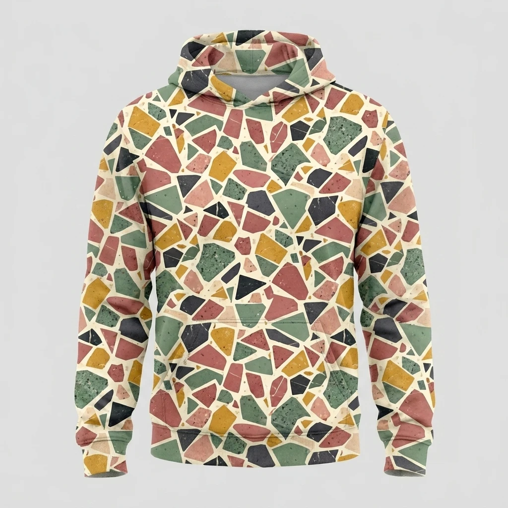 All-over Terrazzo Pattern Hoodie, Product, All-Over Print