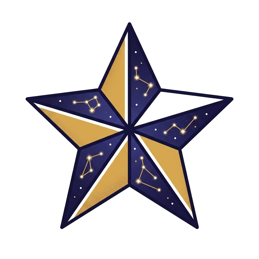 Artwork generated from 'tiny origami star sticker'