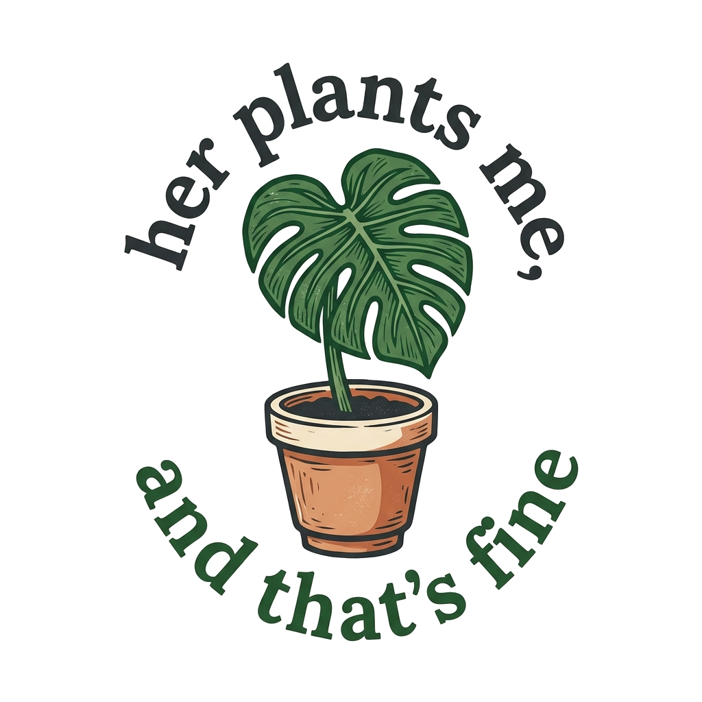 Artwork generated from 'her plants > me, and that's fine'