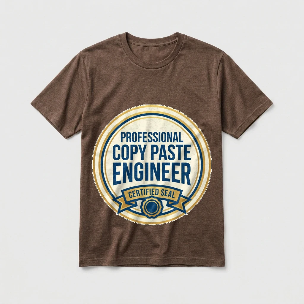 Tee That Says "professional Copy Paste, Product, Heather Brown