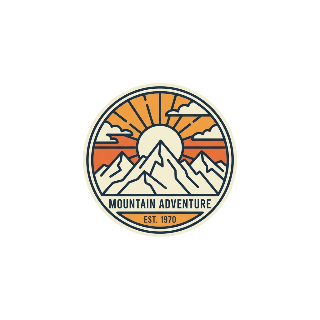 Artwork generated from 'vintage mountain sunset, minimalist line art t-shirt'