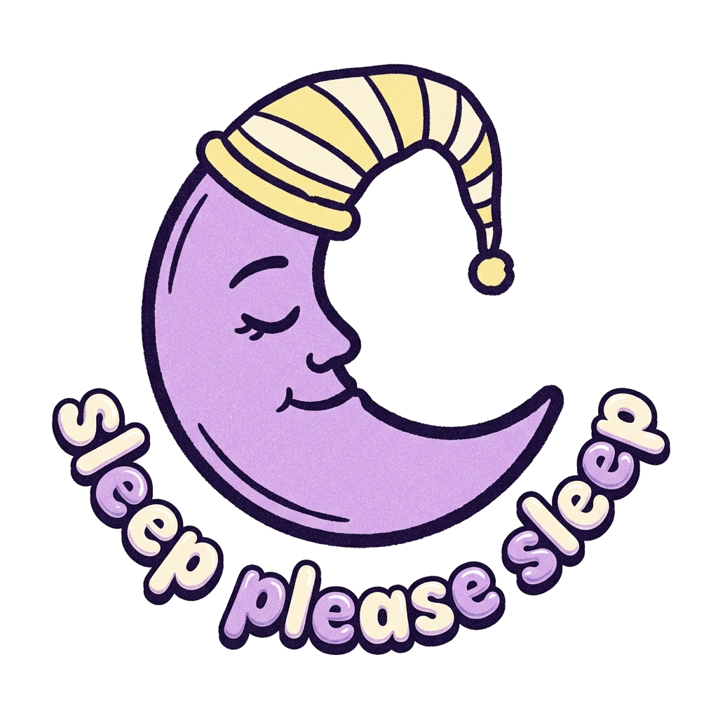 Artwork generated from 'sleep please sleep t-shir black'