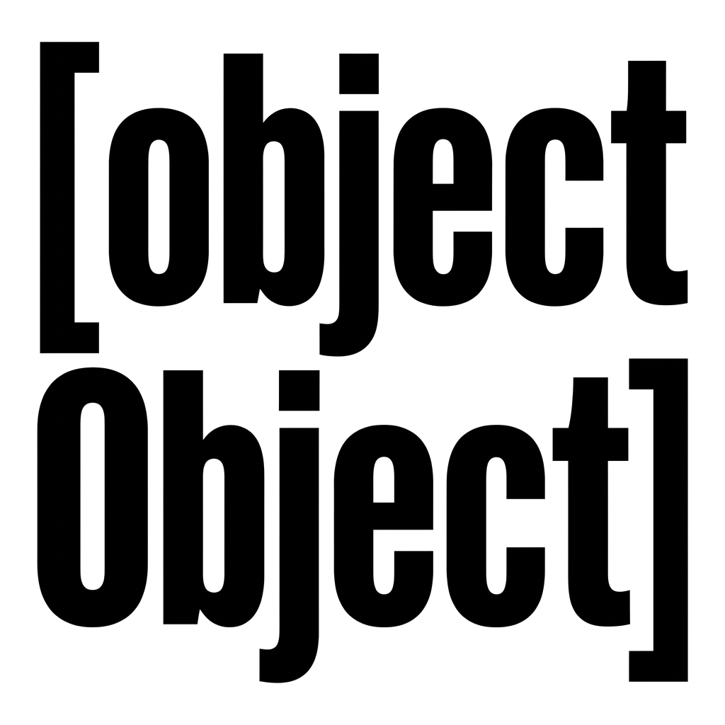 Artwork generated from 'tee that says "[object Object]" giant centered on black'