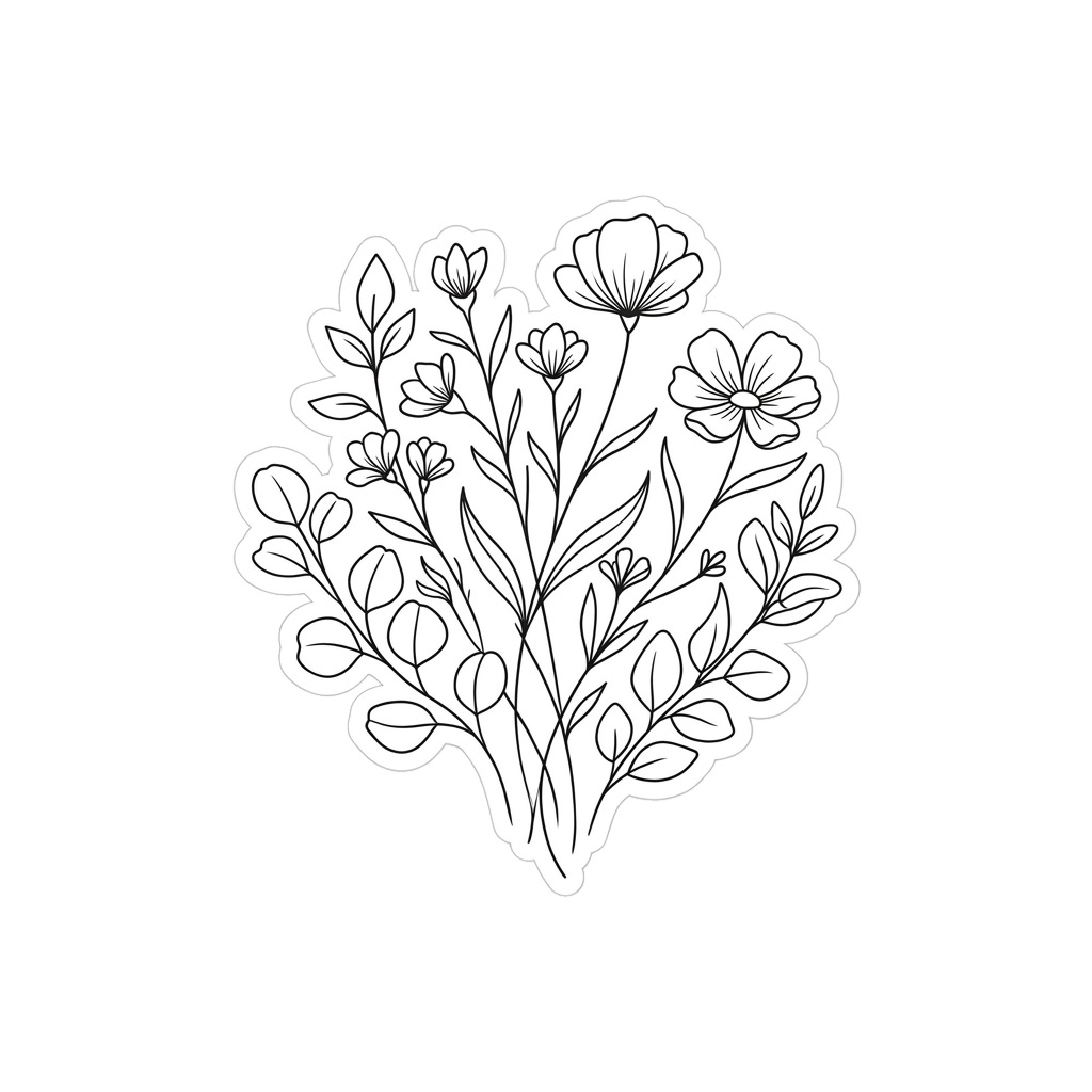 Artwork generated from 'botanical line art'