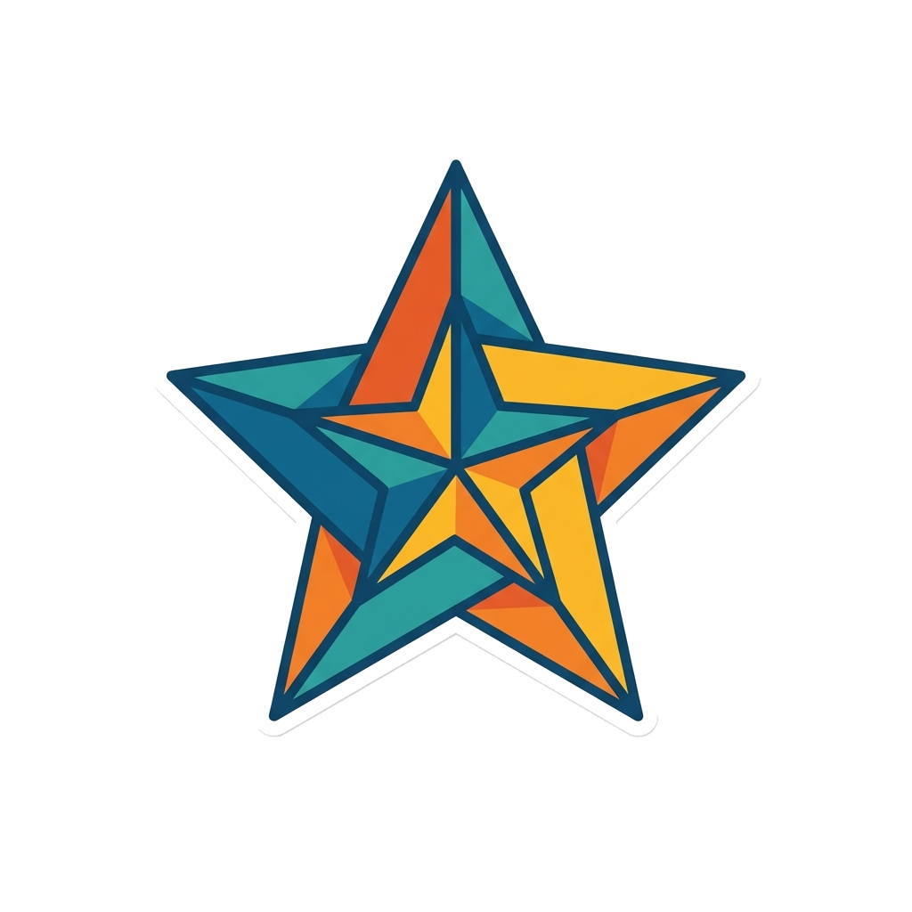 Artwork generated from 'tiny origami star sticker'