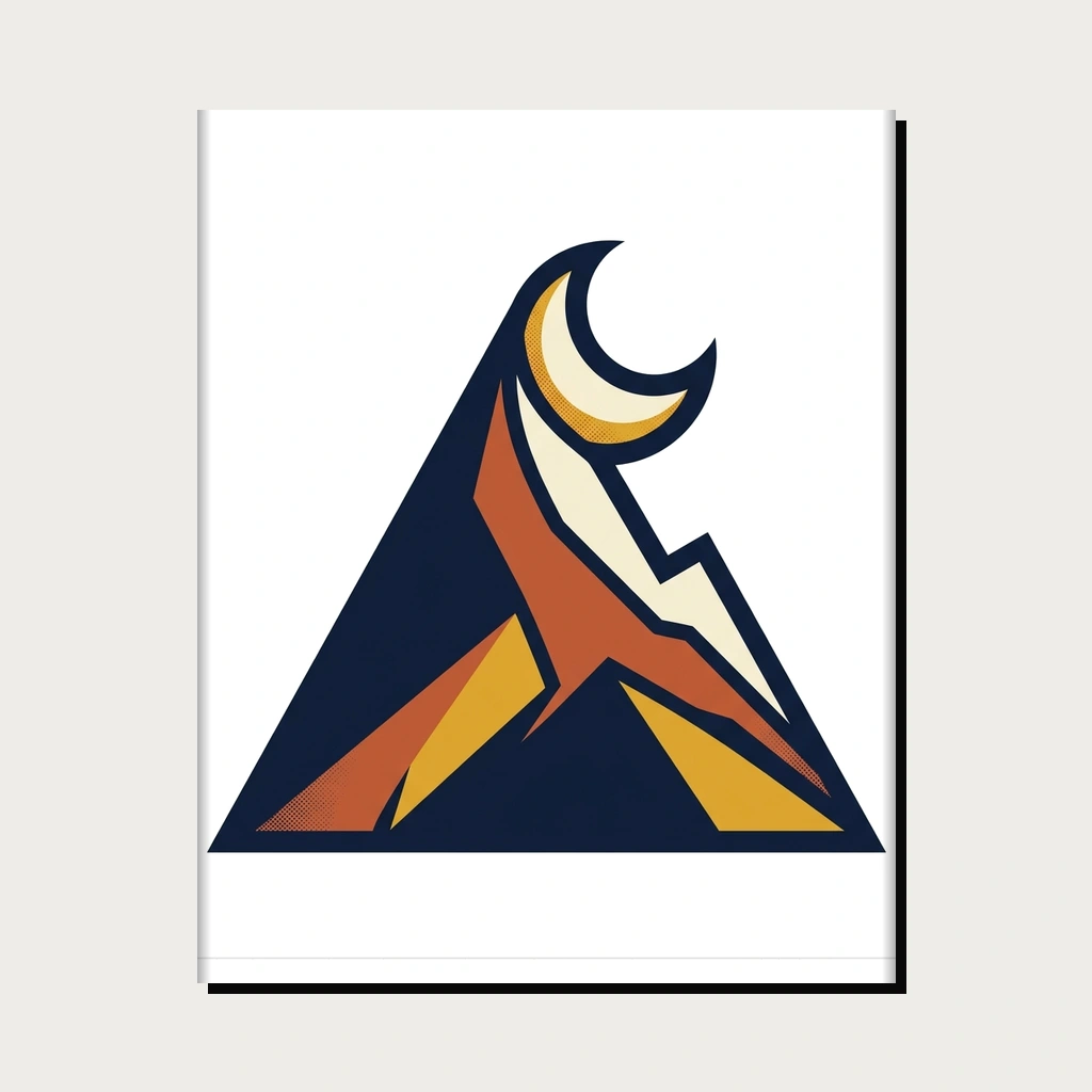 Abstract Mountain Landscape, Product, White