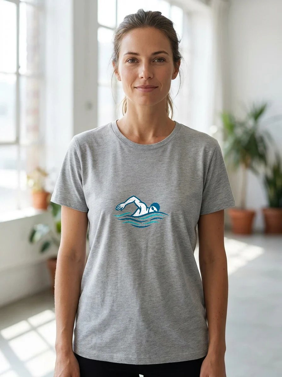 Swim Tee, Worn, Ash