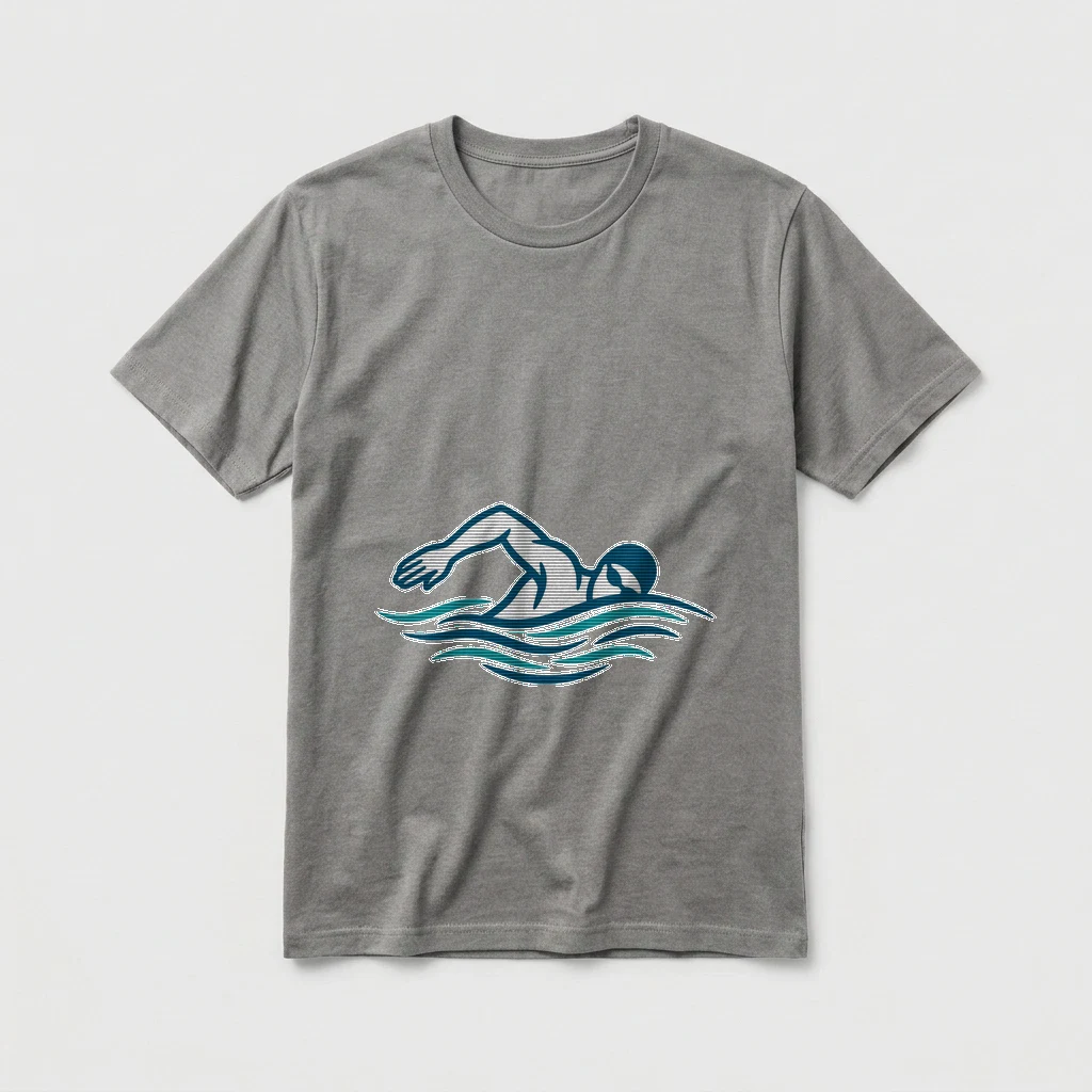 Swim Tee, Product, Ash