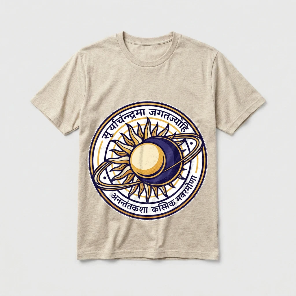 Sanskrit Shlok with Celestial Sign, Product, Heather Natural