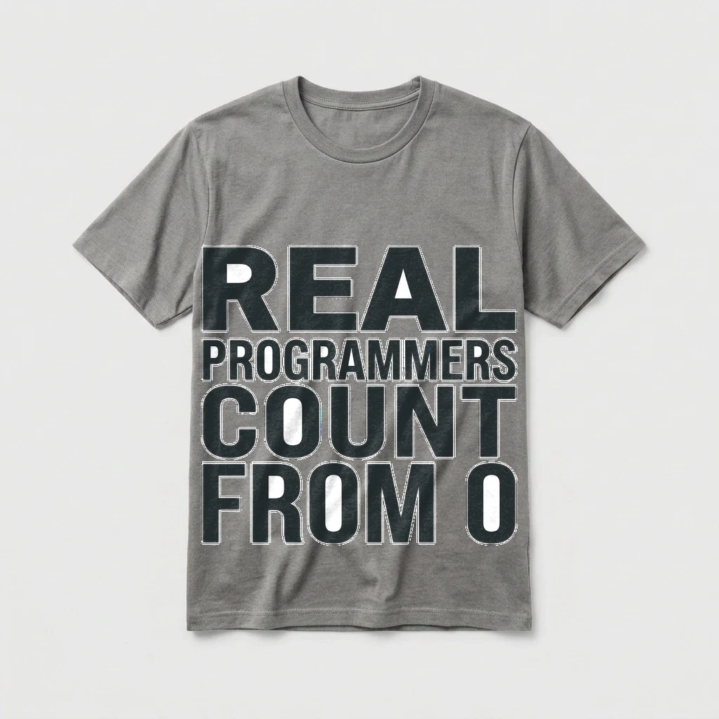 Tee That Says "real Programmers Count, Product, Ash