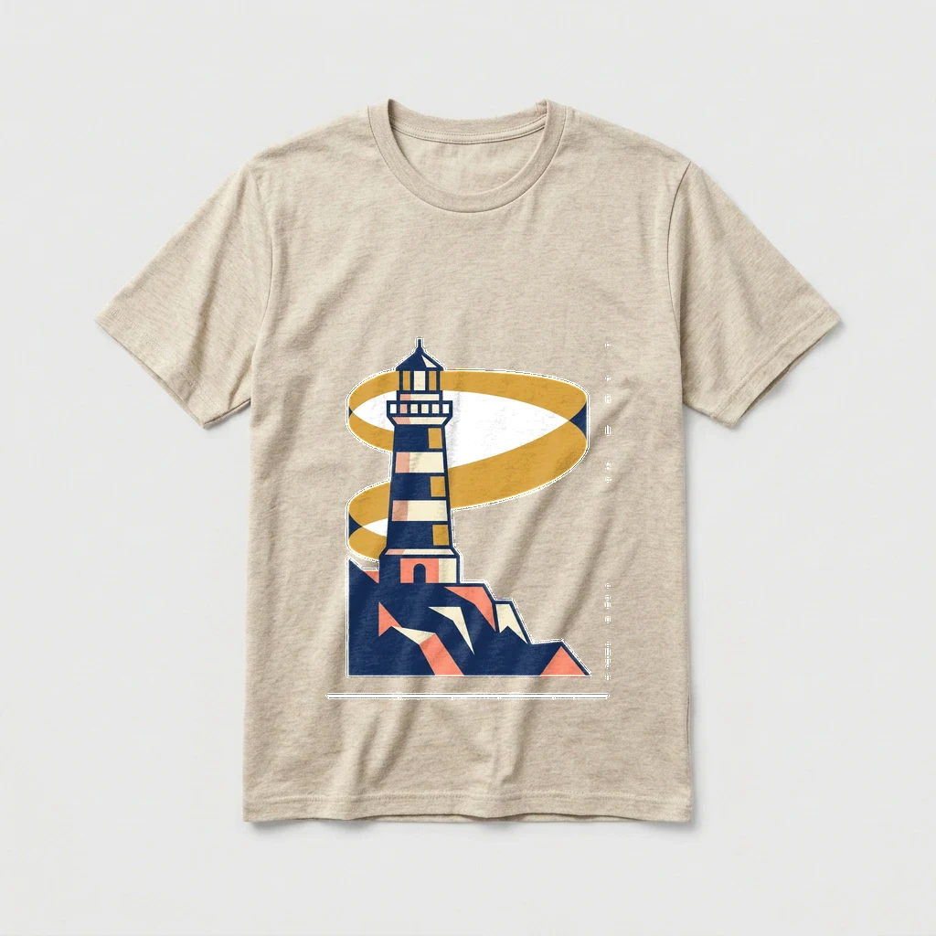 Minimal Lighthouse at Dawn, Product, Heather Natural