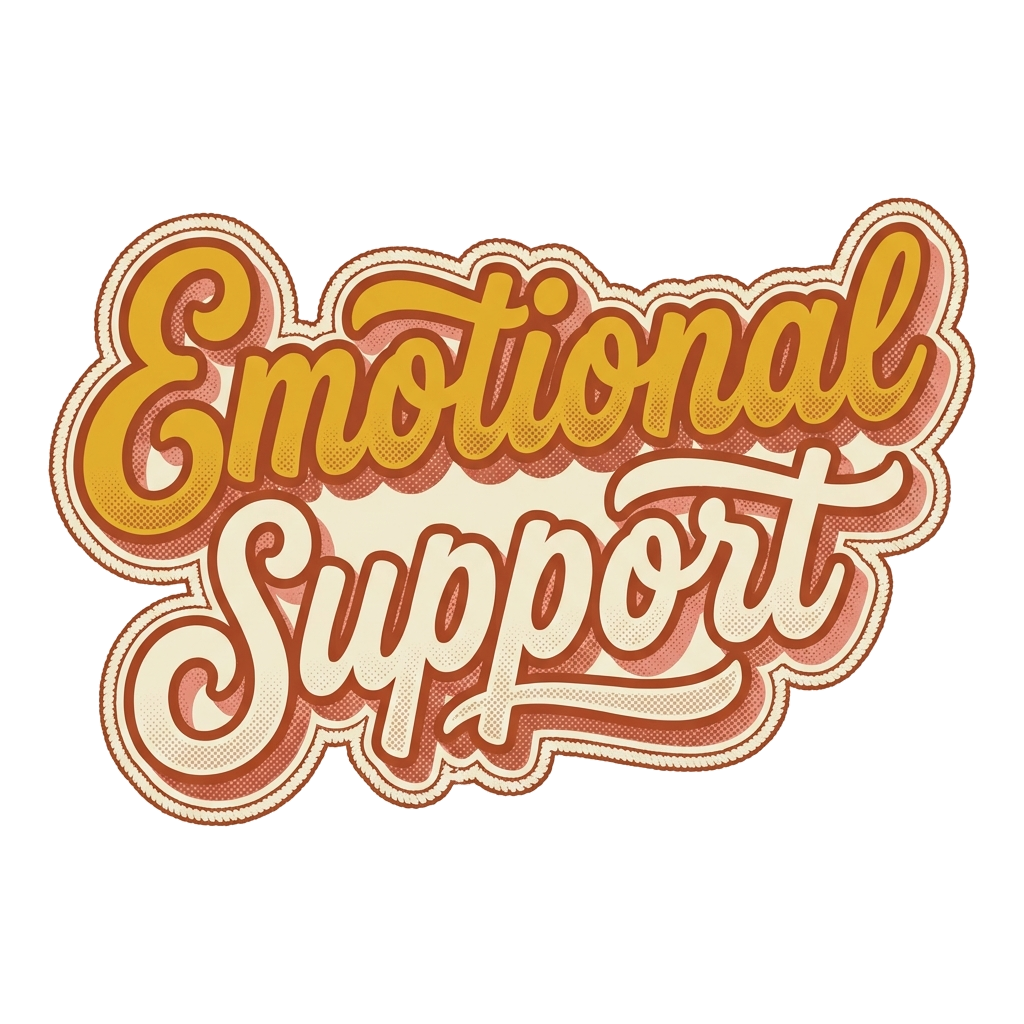 Artwork generated from 'tote bag that says "emotional support tote"'