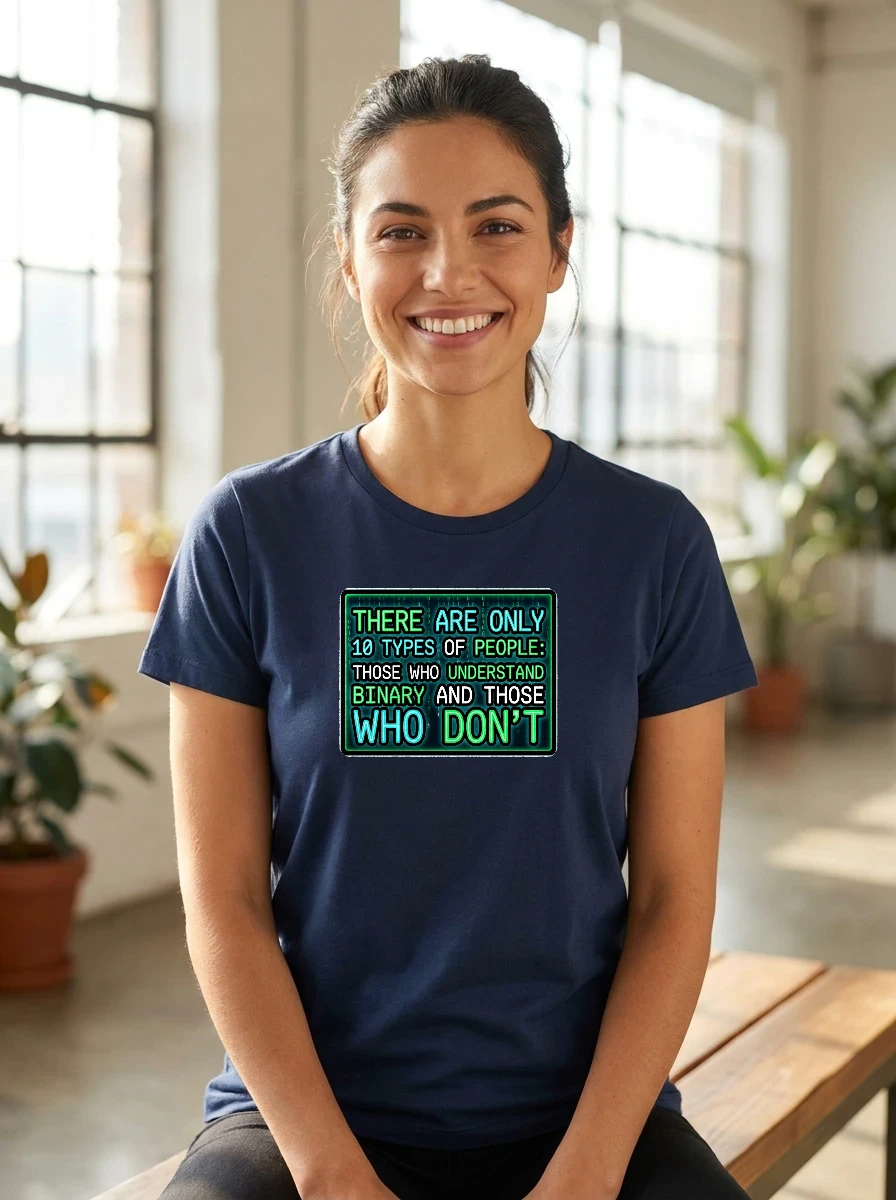 Tee That Says "there Are Only, Worn, Navy