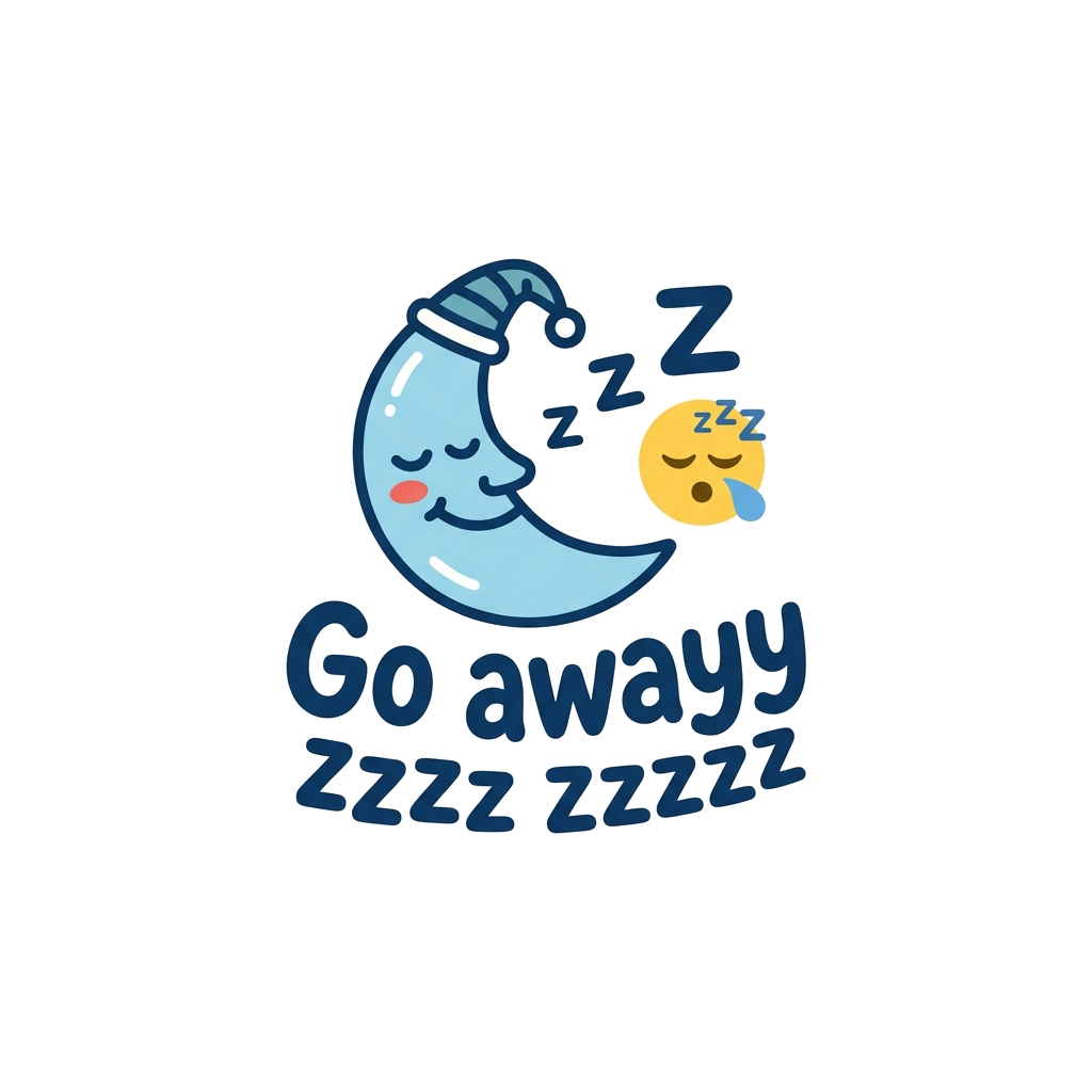 Artwork generated from 'Go awayy zzzz zzzzz 😴 hoodie'