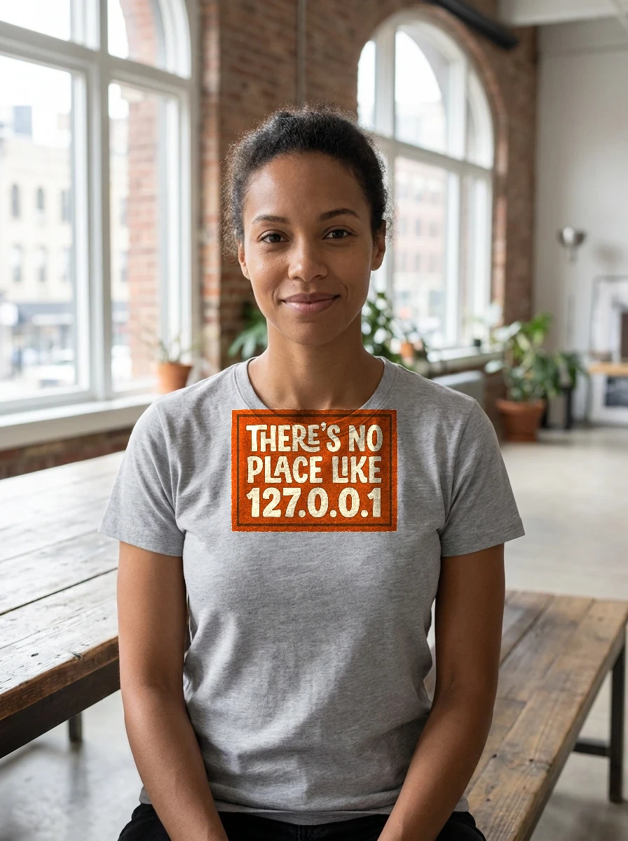 Tee That Says "there's No Place, Worn, Ash