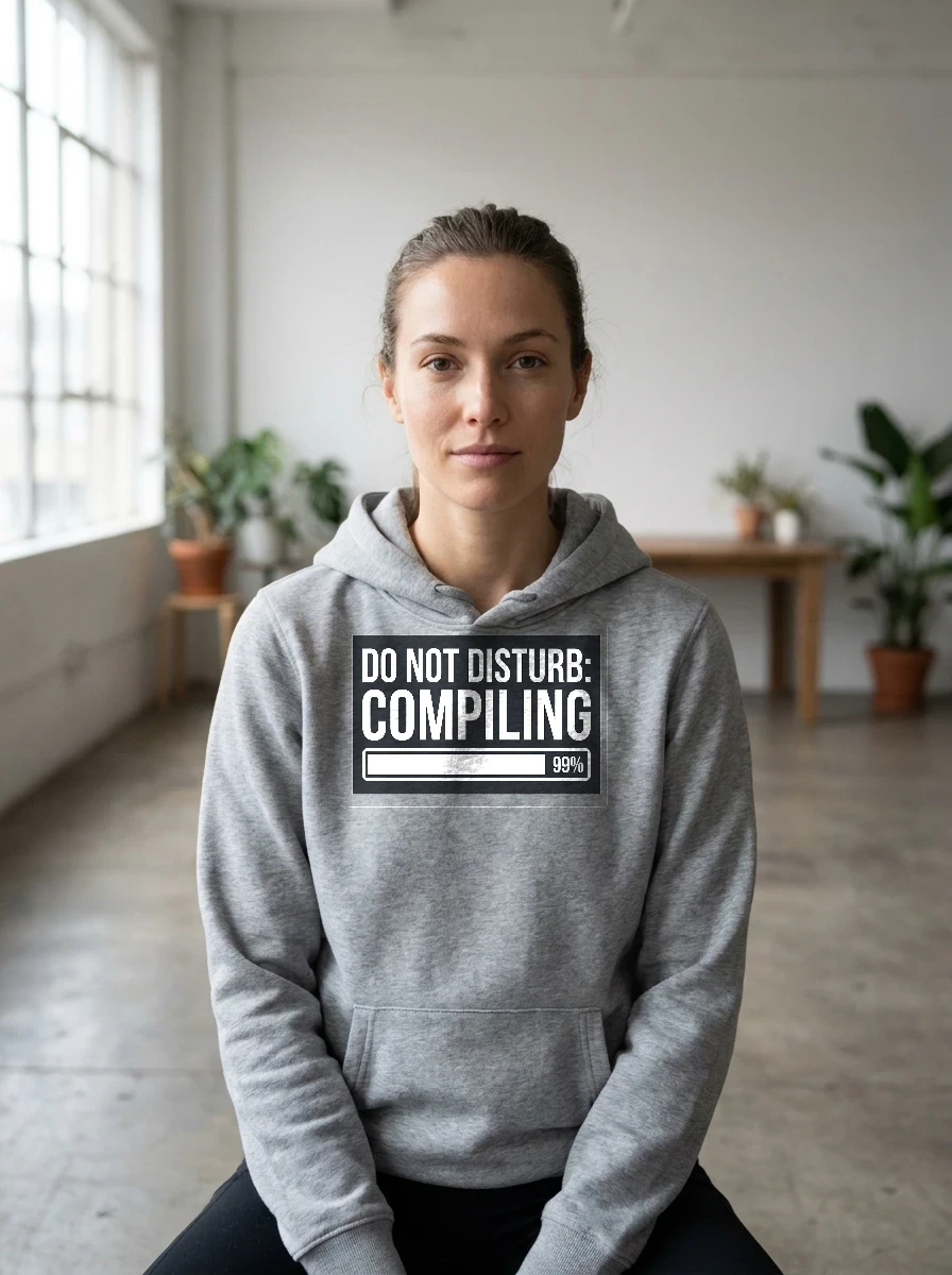 Hoodie That Says "do Not Disturb:, Worn, Athletic Heather