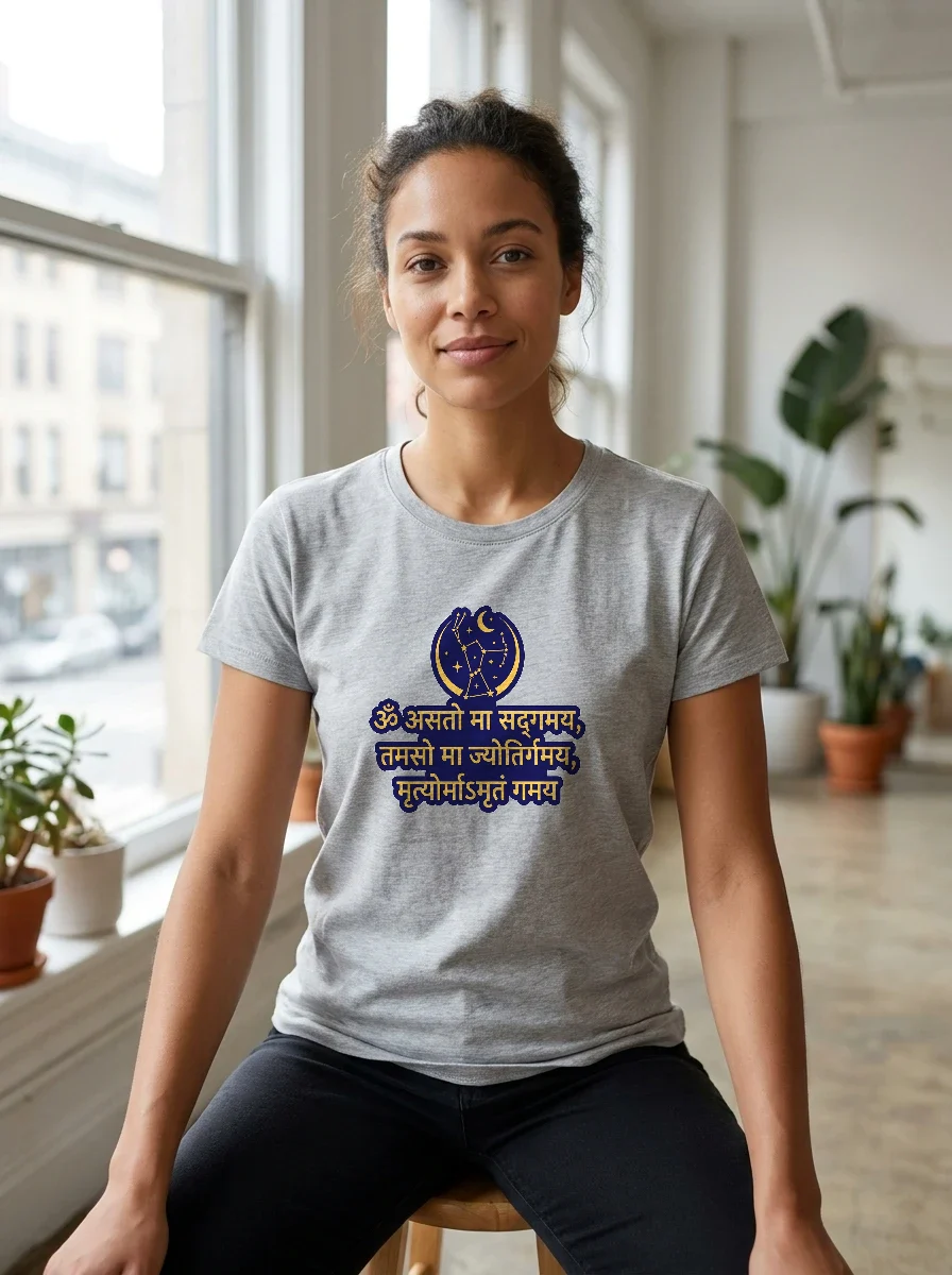 Sanskrit Shlok with Celestial Sign, Worn, Ash