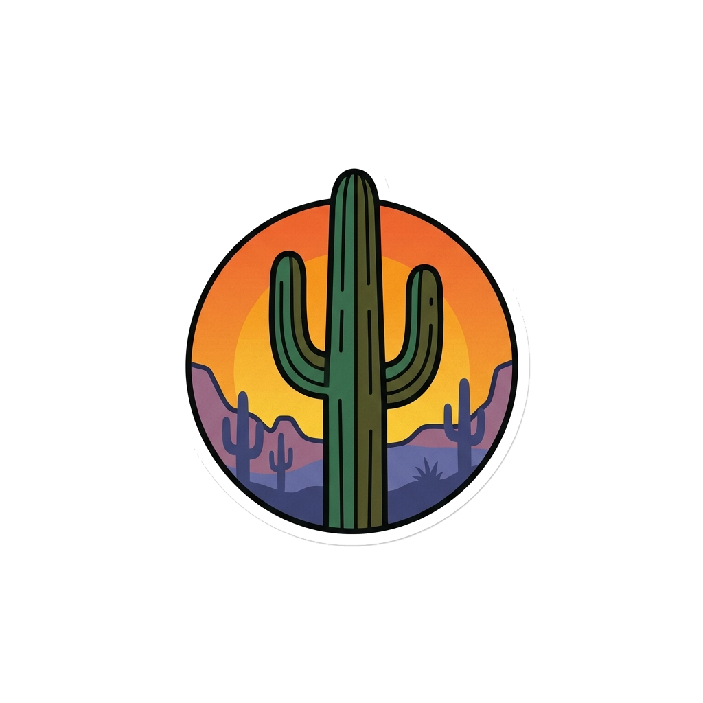 Artwork generated from 'desert cactus at dusk, muted tones sweatshirt'
