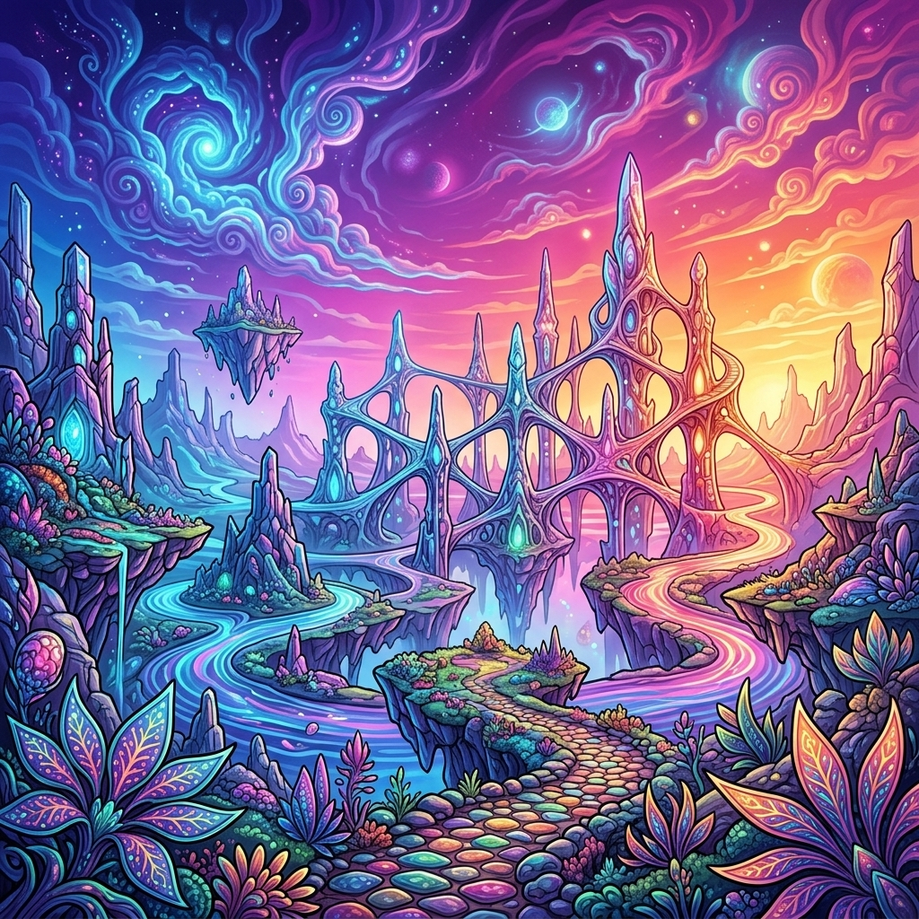 Artwork generated from 'dream landscape poster'