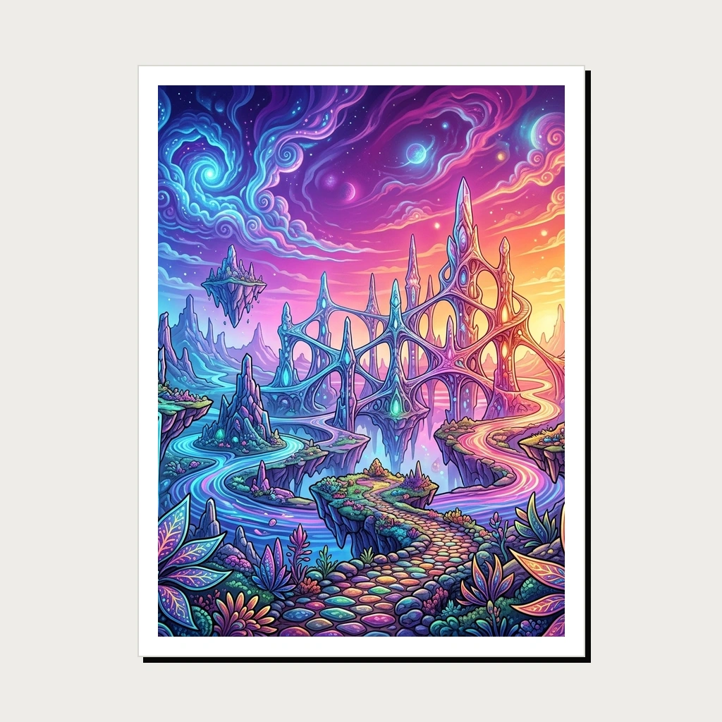 Dream Landscape Poster, Product, Paper