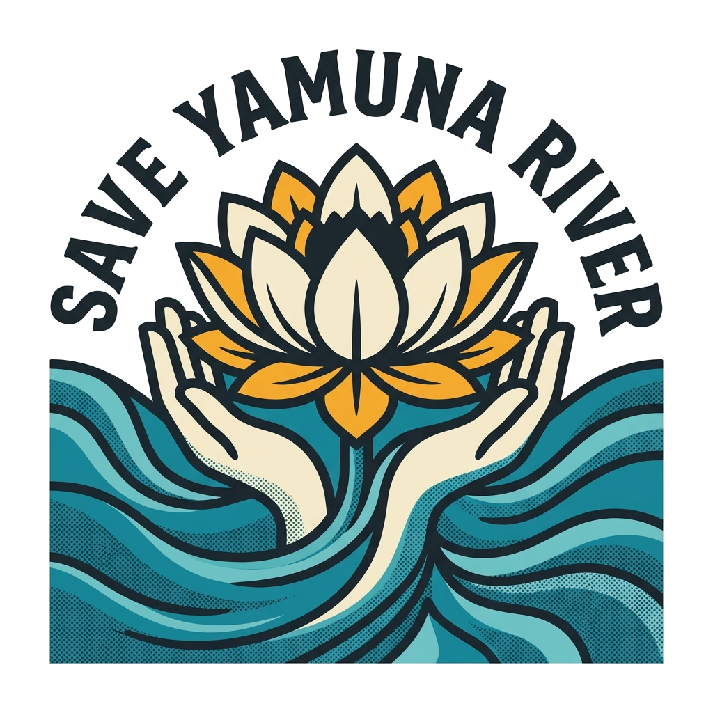 Artwork generated from 'Save Yamuna River volunteer cleanup campaign tee'