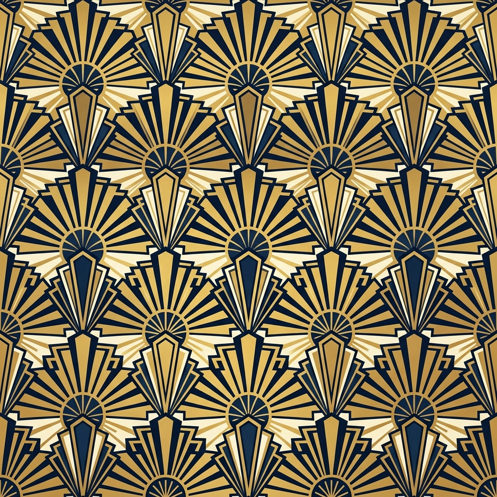 Artwork generated from 'all-over art-deco sunburst pattern hoodie'