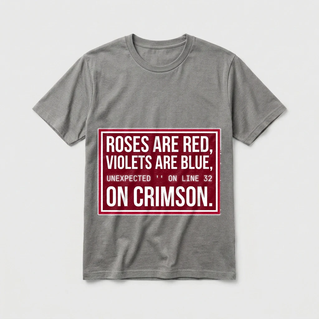 Tee That Says "roses Are Red,, Product, Ash