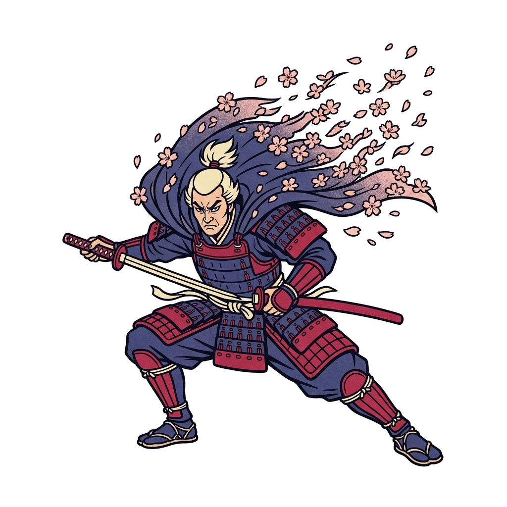 Artwork generated from 'samurai cherry blossom bomber jacket'