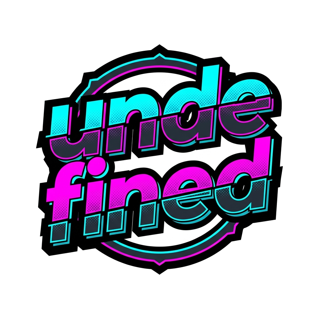 Artwork generated from 'sticker that says "undefined" glitchy letters'