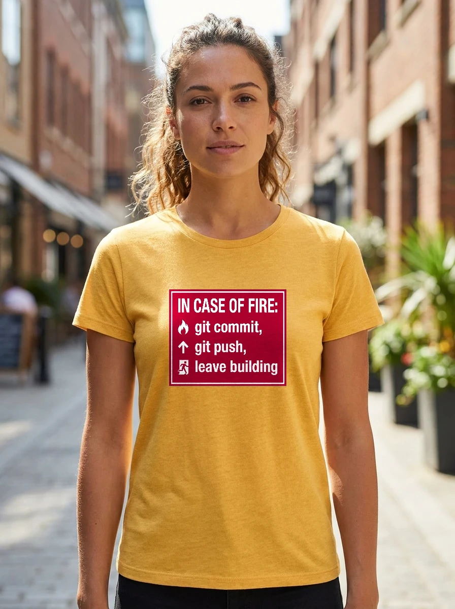 Tee That Says "in Case, Worn, Heather Yellow Gold
