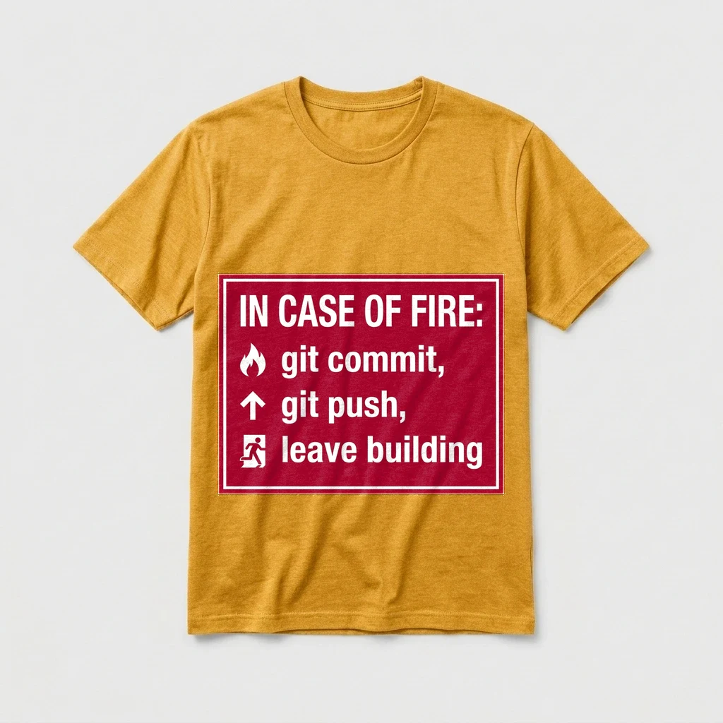 Tee That Says "in Case, Product, Heather Yellow Gold