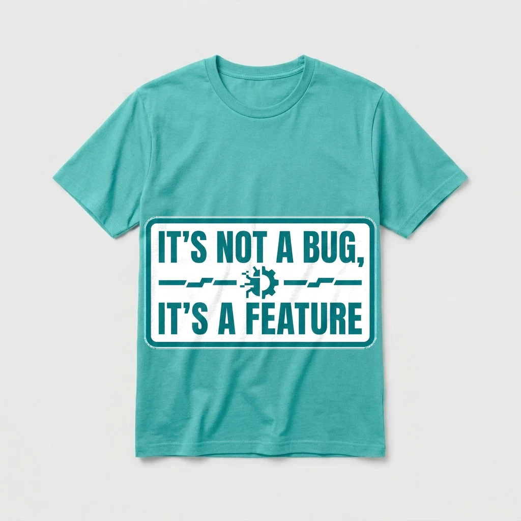 Tee That Says "it's Not, Product, Aqua