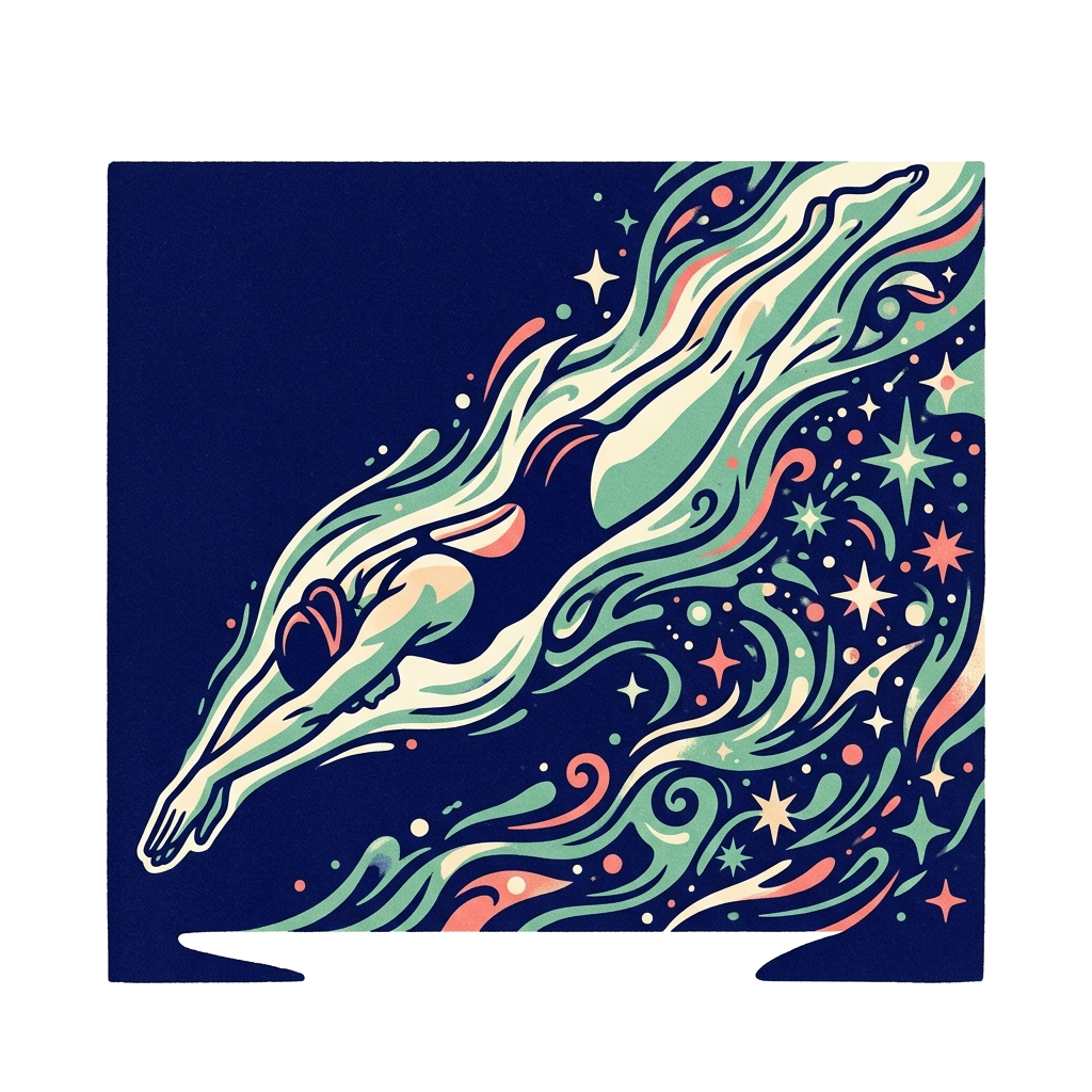 Artwork generated from 'swim tee'