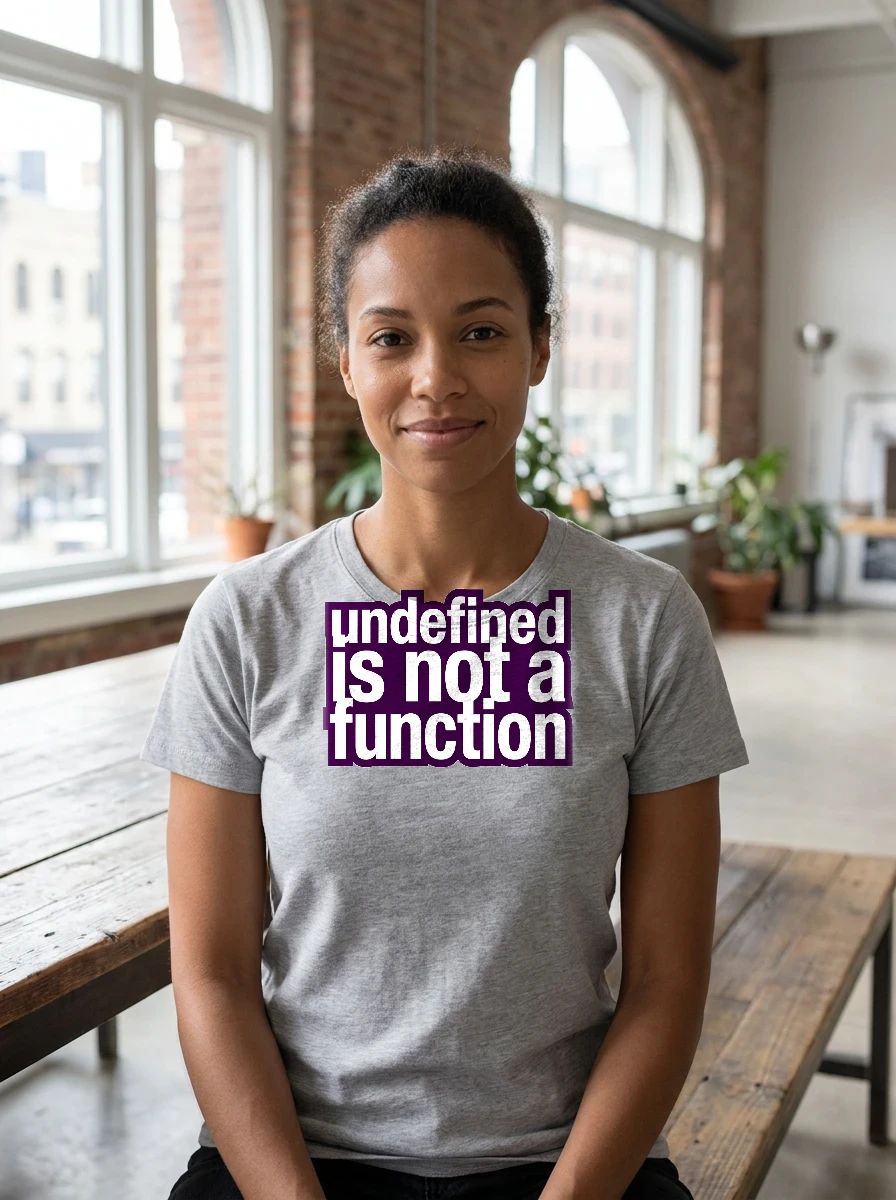 Tee That Says "undefined Is Not, Worn, Ash