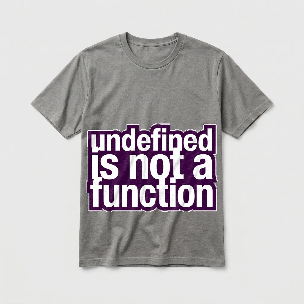 Tee That Says "undefined Is Not, Product, Ash