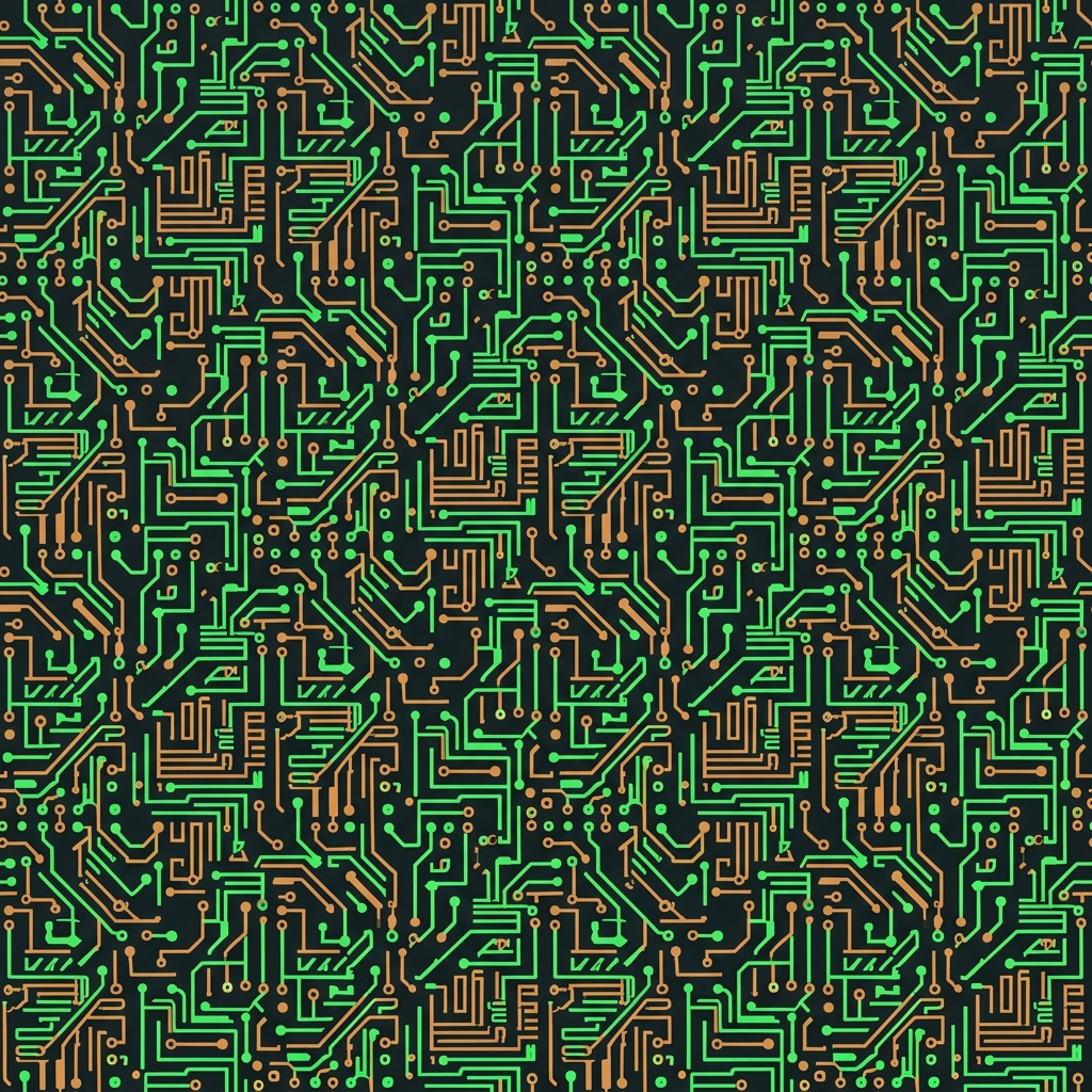 Artwork generated from 'all-over circuit traces pattern hoodie'