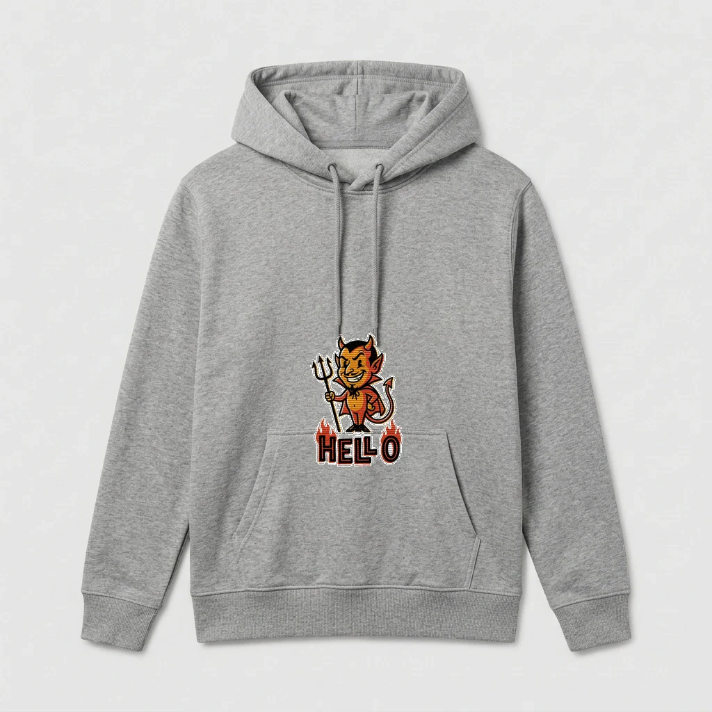 Hell O Hoodie, Product, Athletic Heather