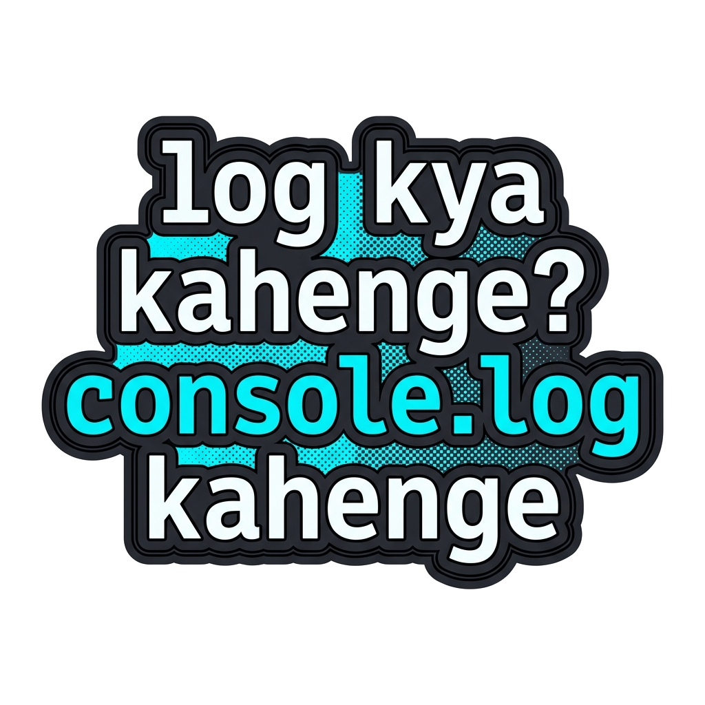 Artwork generated from 'tee that says "log kya kahenge? console.log kahenge" on sunflower yellow'